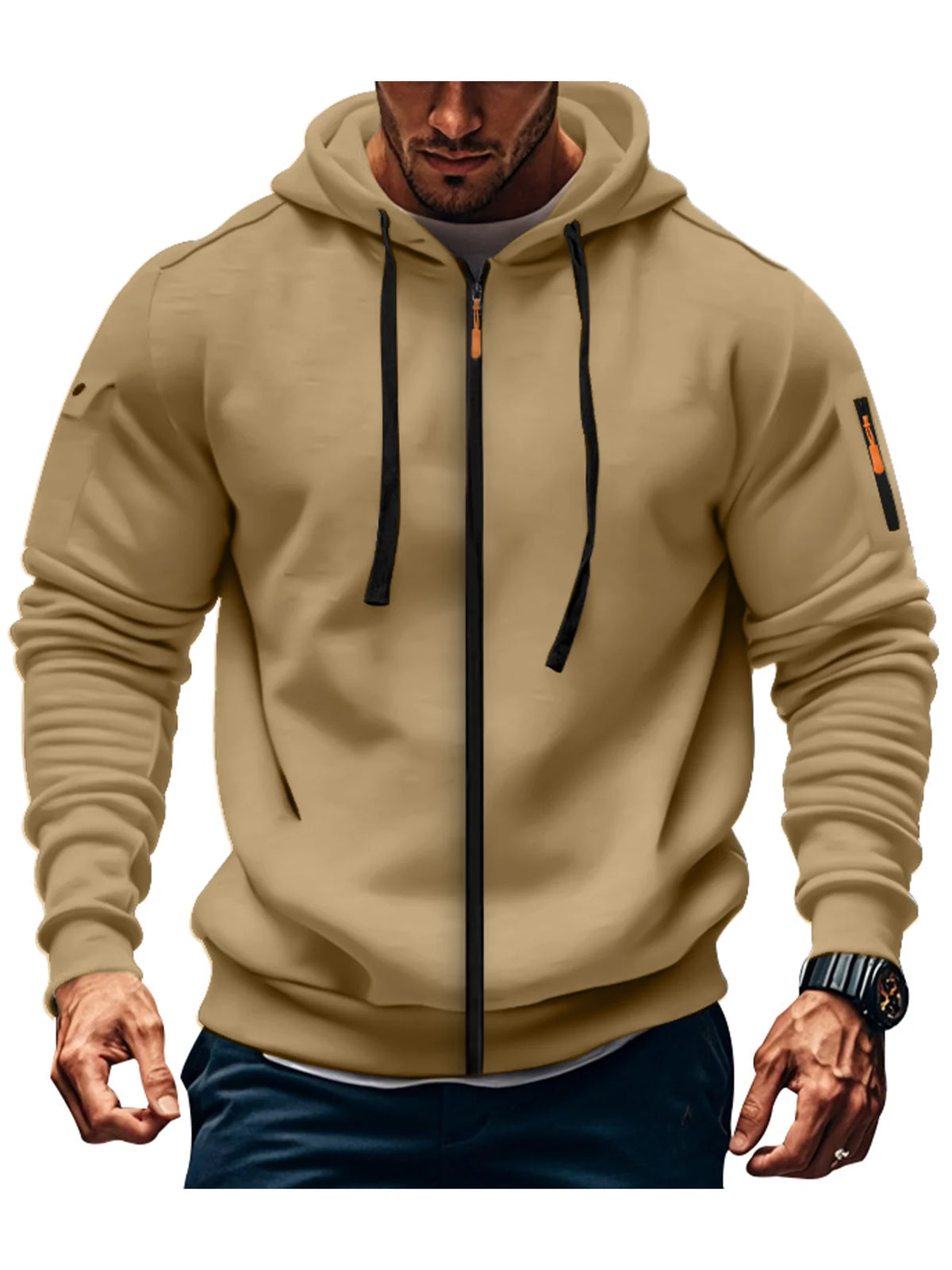 Sports hoodie men's, long sleeve, hooded