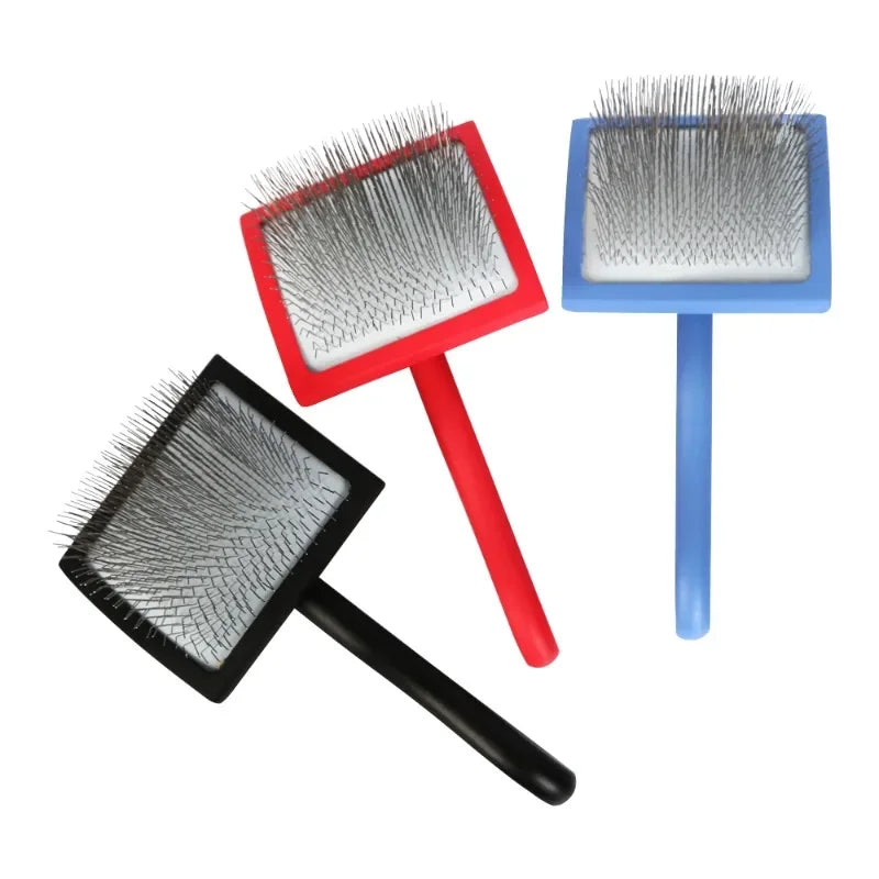 Brosse démêlante pour animaux de compagnie, outil manuel de toilettage, brosse à poils à long manche, accessoire professionnel réutilisable pour animaux