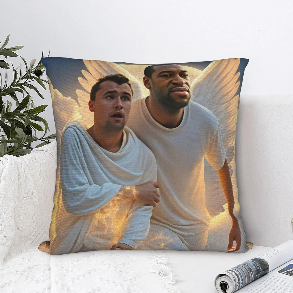 Charlie-Kirk- & George-Floyd-Kissenbezug – Gemütlicher Kissenbezug für Couch, Sofa oder Schlafzimmer, süßer und lustiger Kissenbezug
