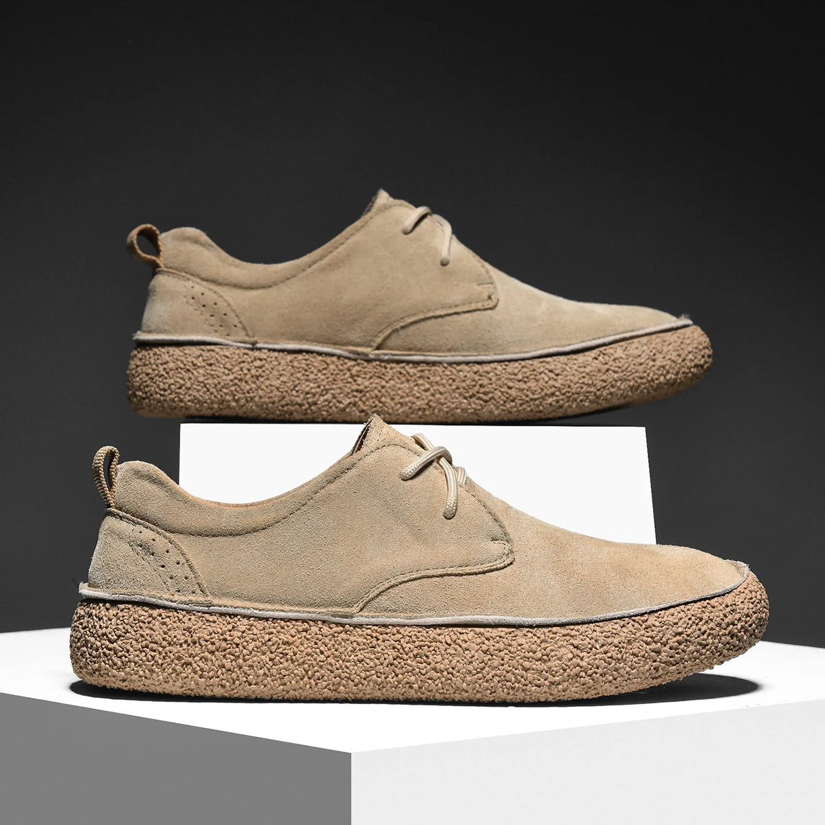 Mens Shoes New Autumn Frosted Leather Casual Shoes Lace-up Men Light Comfortable Driving Flats Sneakers Men Outdoor Oxfords Shoe
