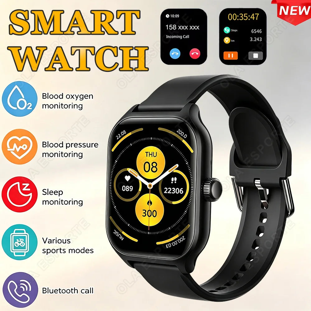 Smart Watch For Android IOS Watches 1.83inch HD Display Bluetooth Call Message Alert Music Sports Mode Smartwatch Men Women Ht22