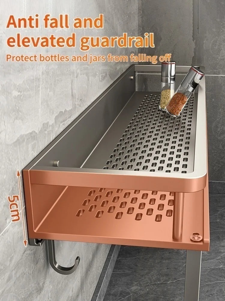 Mensola da parete in alluminio per spezie e accessori