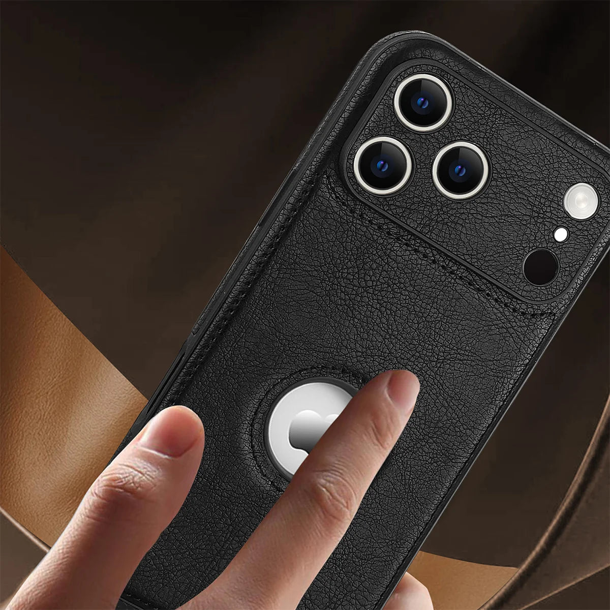 Luxury Leather Case for Apple iPhone 18 Pro MAX 17 15 14 13 12 11 16 Plus Shockproof Camera Lens Protect Logo View Phone Cover