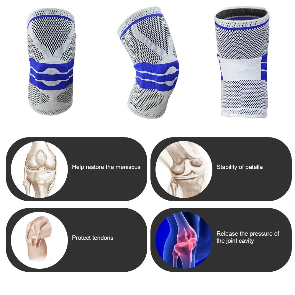 Knitted Knee Sleeve with Silicone Grip Detail