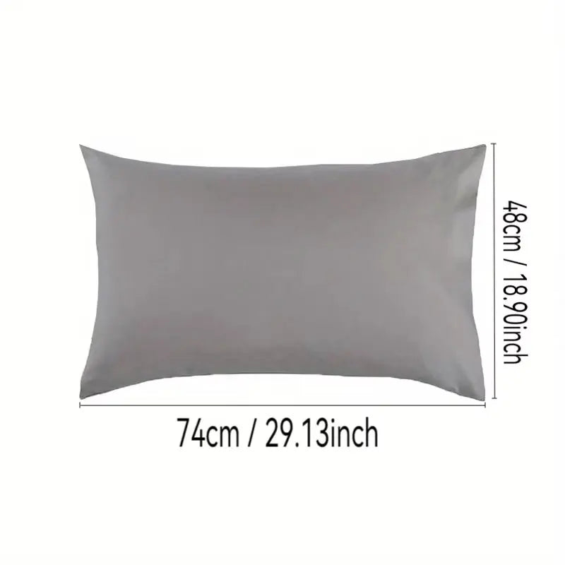 1pz/2pz Federe in 100% cotone felpato color block, super morbide e confortevoli, resistenti alle pieghe e allo scolorimento, con chiusura a busta