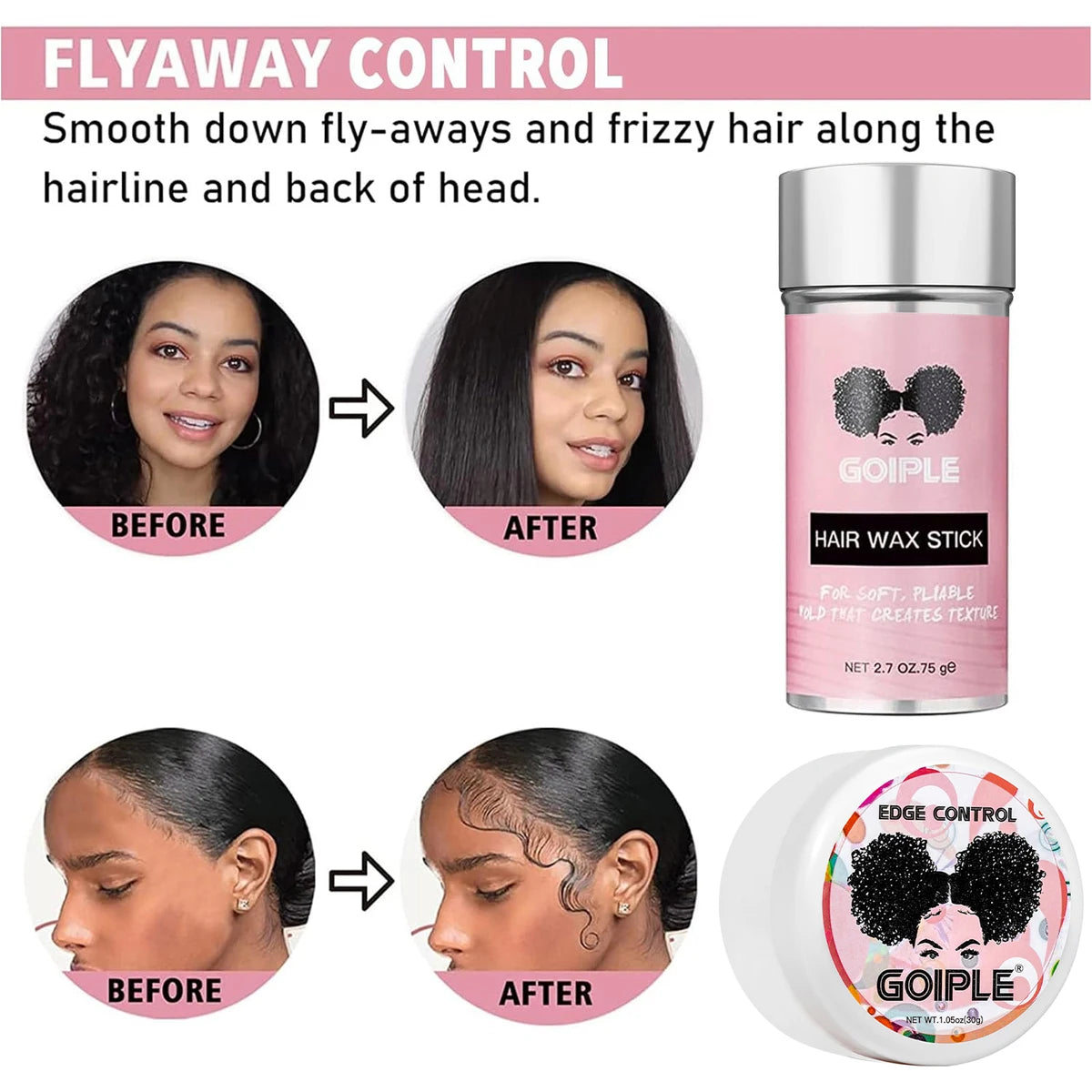 Kit de pose et de dépose pour perruque Lace Wig GOIPLE, 9 pièces avec spray de maintien, dissolvant d'adhésif, cire de contrôle des bordures, brosse, bande élastique et bonnets à perruque