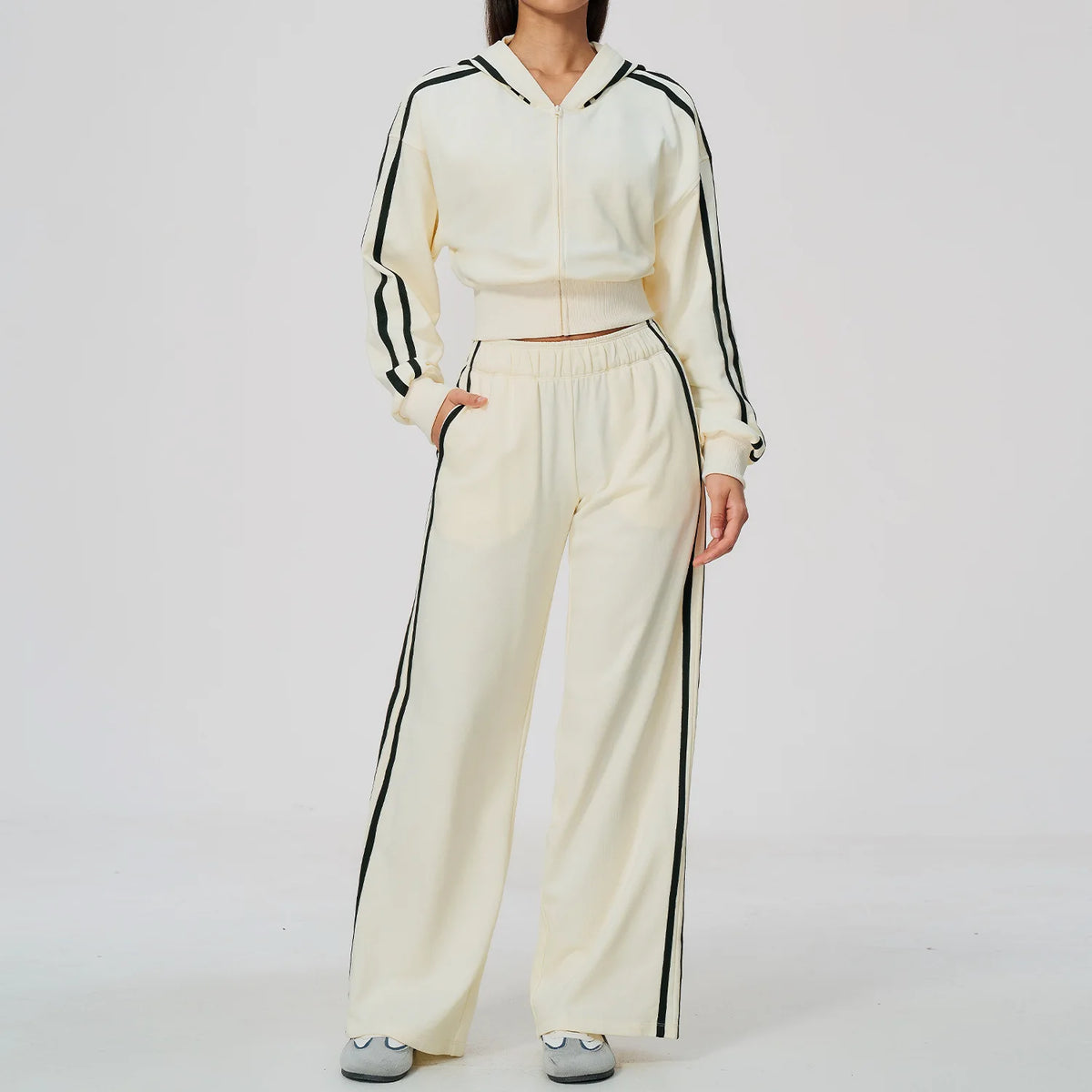 Ensemble yoga femme, 2 pièces, veste et pantalon