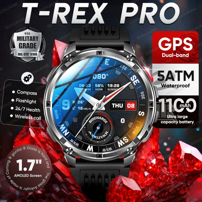 Smartwatch robusto AMOLED da 1,7″ con chiamate Bluetooth