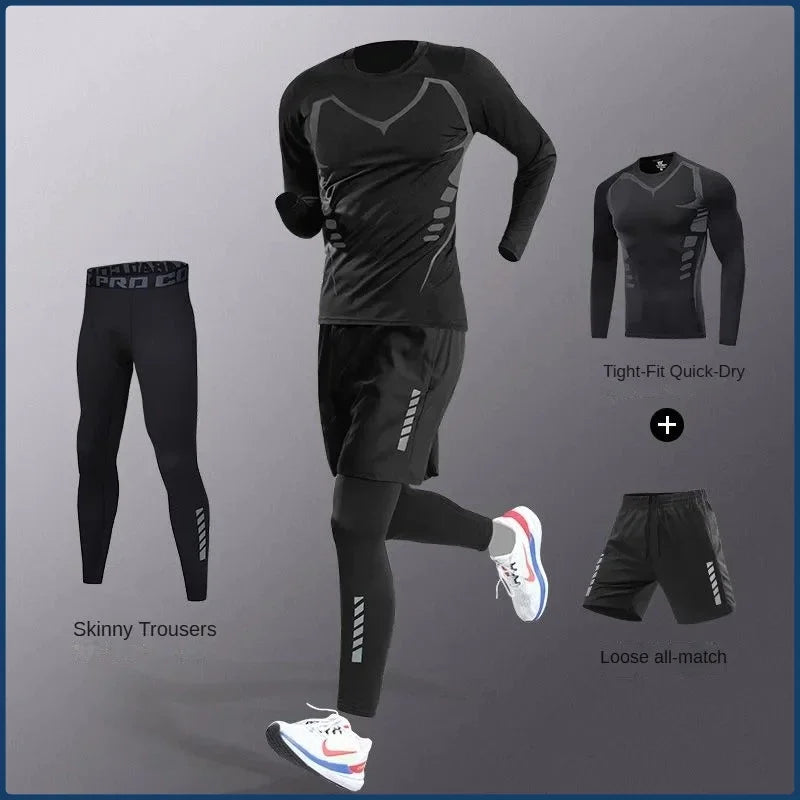 Completo sportivo per corsa con varianti di capi