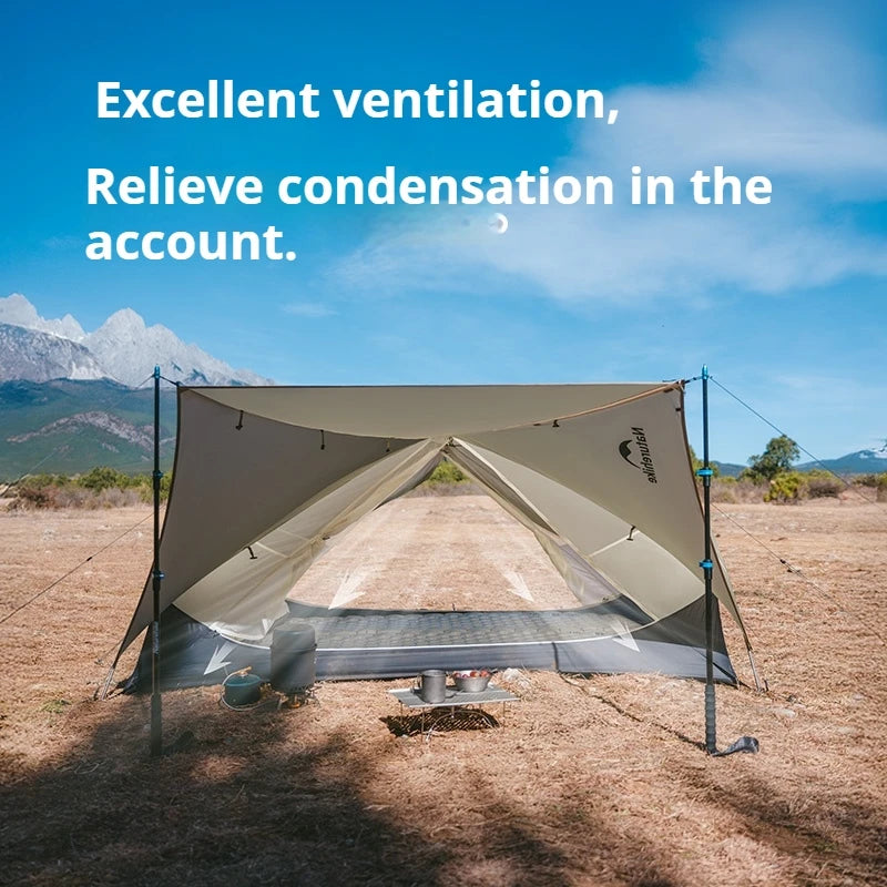 Naturehike New Mongar UL Camping Tent 1-2 People 15D Nylon 3 Season Tent Waterproof Ultralight Portable Outdoor Tent With Mat