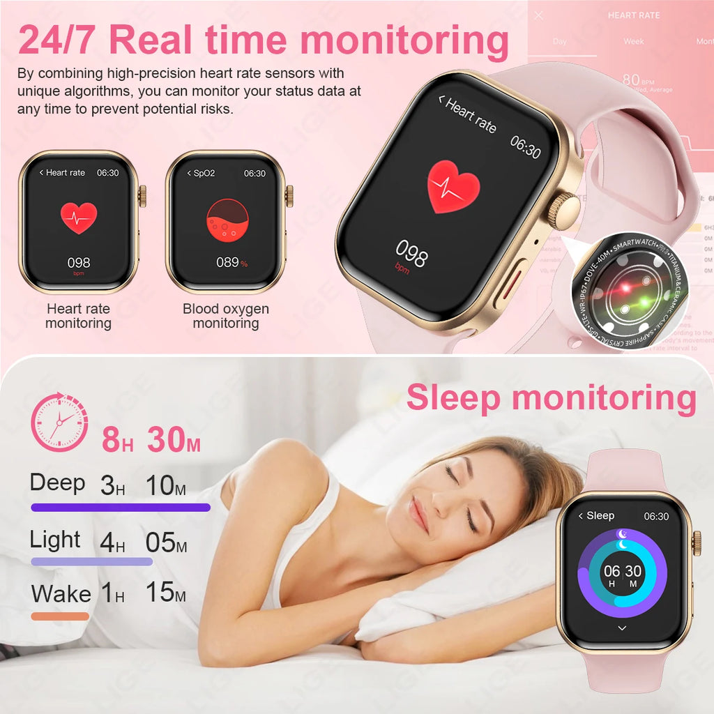 LIGE Z03PRO Smartwatch with 3 Straps