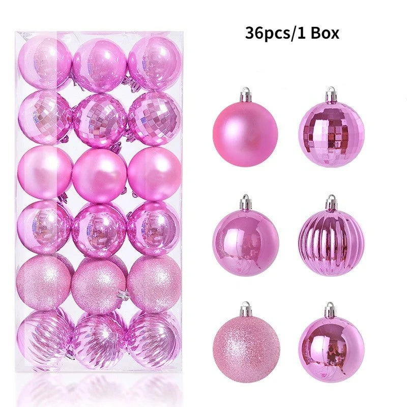 4CM Christmas Ball Decoration Hanging Xmas Tree Pendent Ornaments for Home Decor Navidad New Year 2026 Party Supplies Accessory