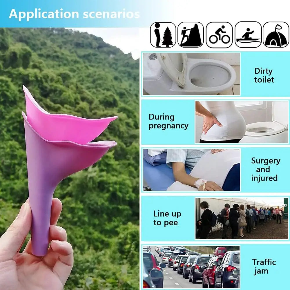 Women Urinal Outdoor Travel Camping Urinal Funnel Portable Female Urinal Urination Device with Box