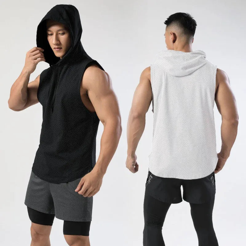 Canotta sportiva unisex con cappuccio