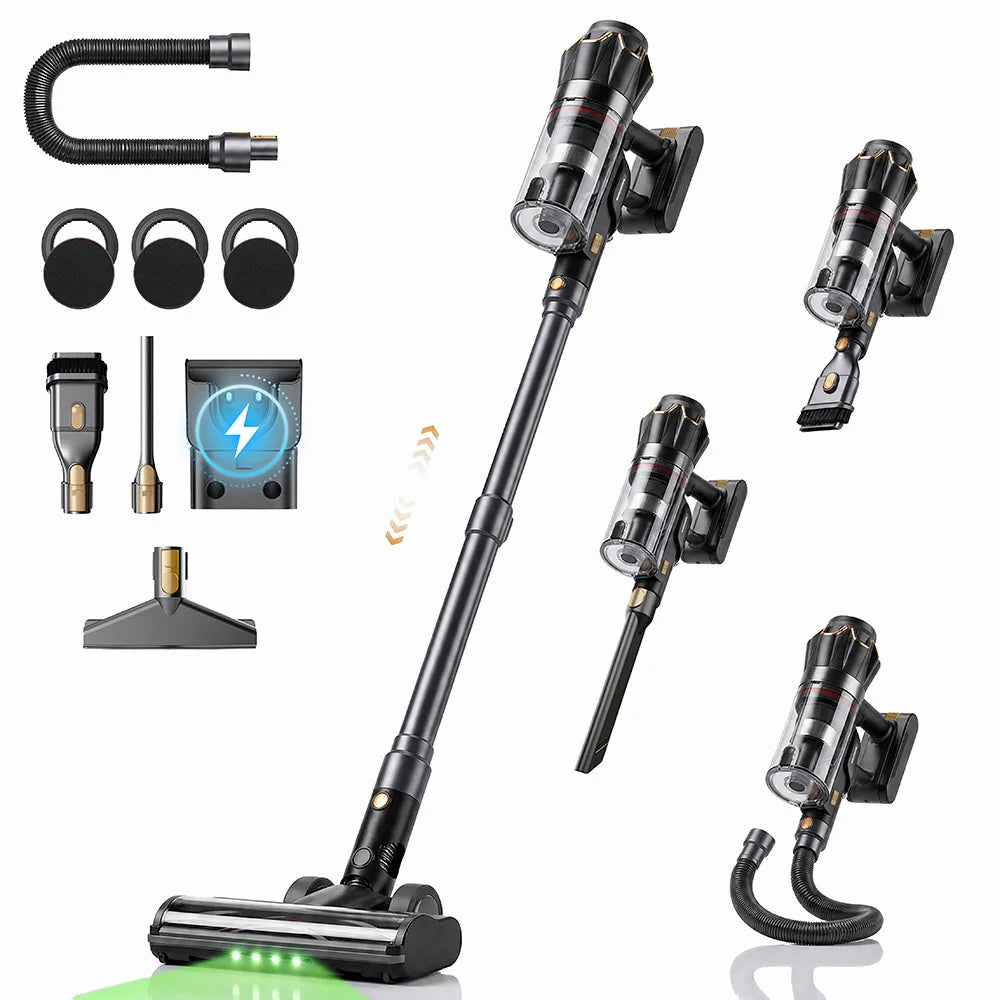 COTIAR Kabelloser Staubsauger V30 PRO 800W Leistungsstarke 75kPa Saugkraft 95 Min Laufzeit Handstaubsauger Haushaltsgerät Tragbar Abnehmbarer Akku