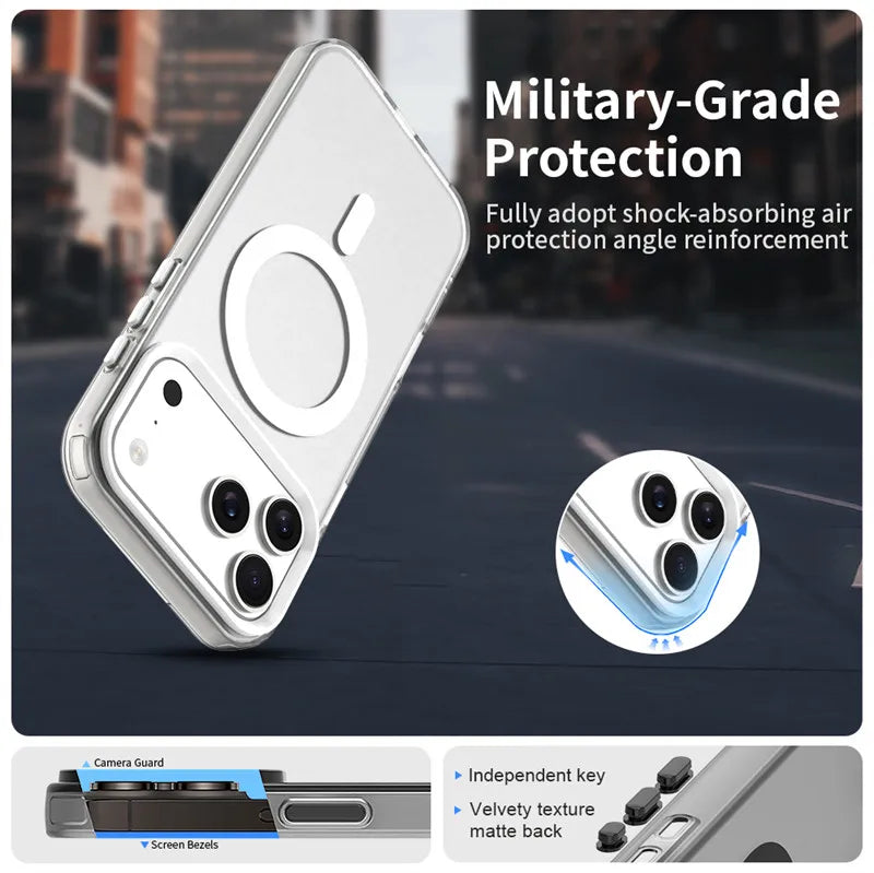 Magnetic For iPhone 18 Pro Max Case Magnetic Wireless Charging Cover iPhone 18 iPhone 18 Pro Max Matte TPU Protective Phone Case