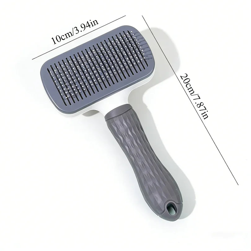 Brosse de toilettage pour animaux avec élimination des poils en un clic, peigne massant à aiguilles courbées pour chiens et chats