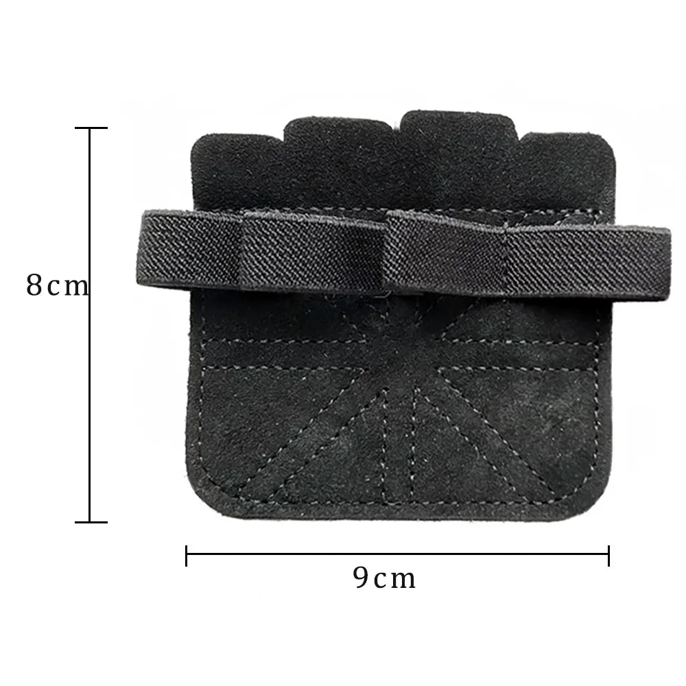 Cowhide Weightlifting Grip Pads, 1 Pair