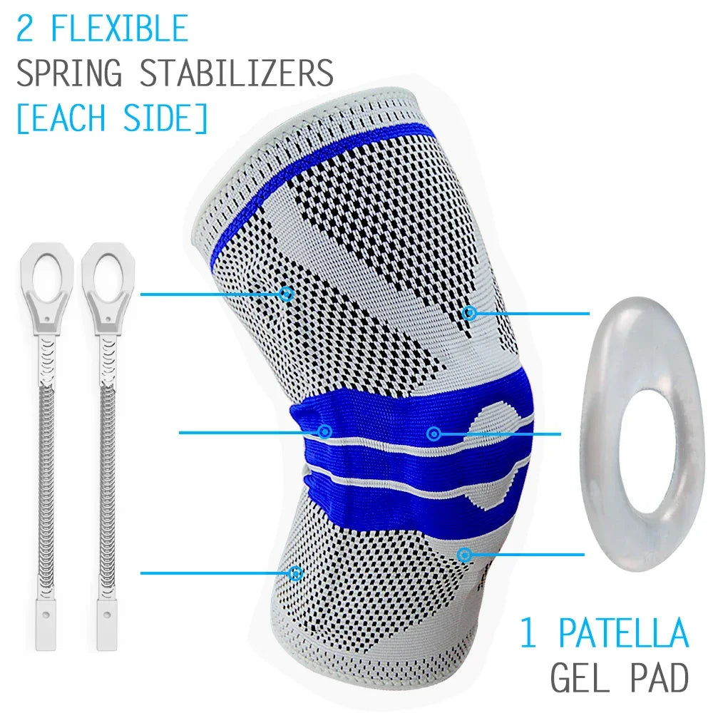 Knitted Knee Sleeve with Silicone Grip Detail