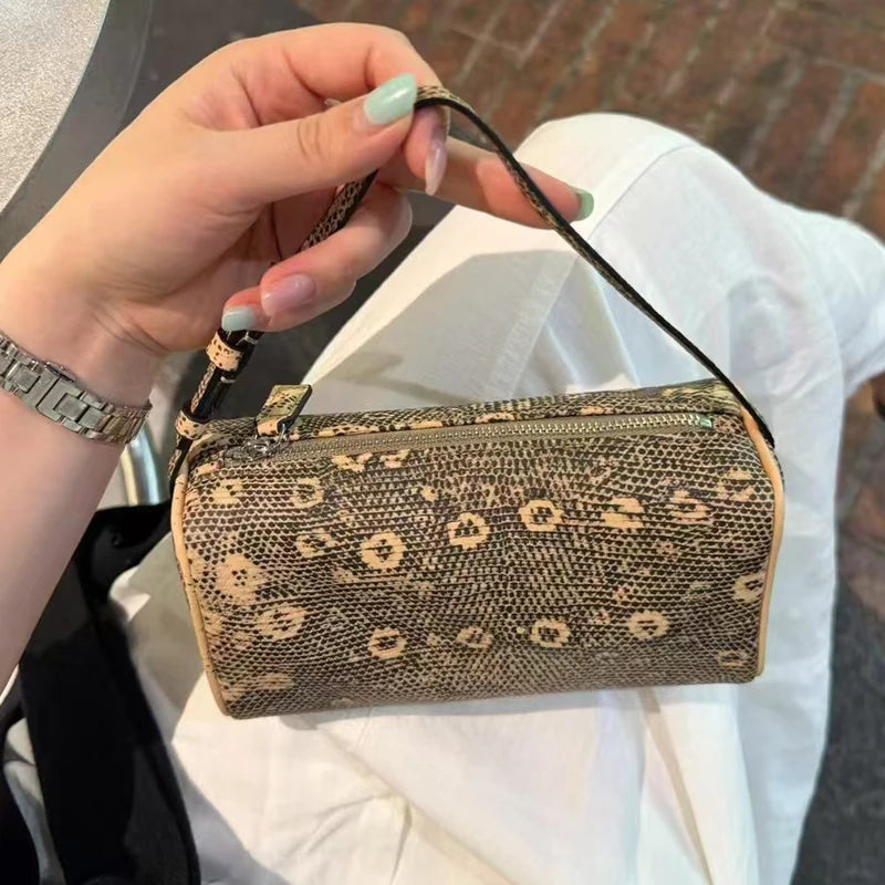 Customize Initials Leather Snake Pattern Mini Pillow Bags For Women Luxury Designer Handbags Purses 2026 New In Cowhide Shoulder