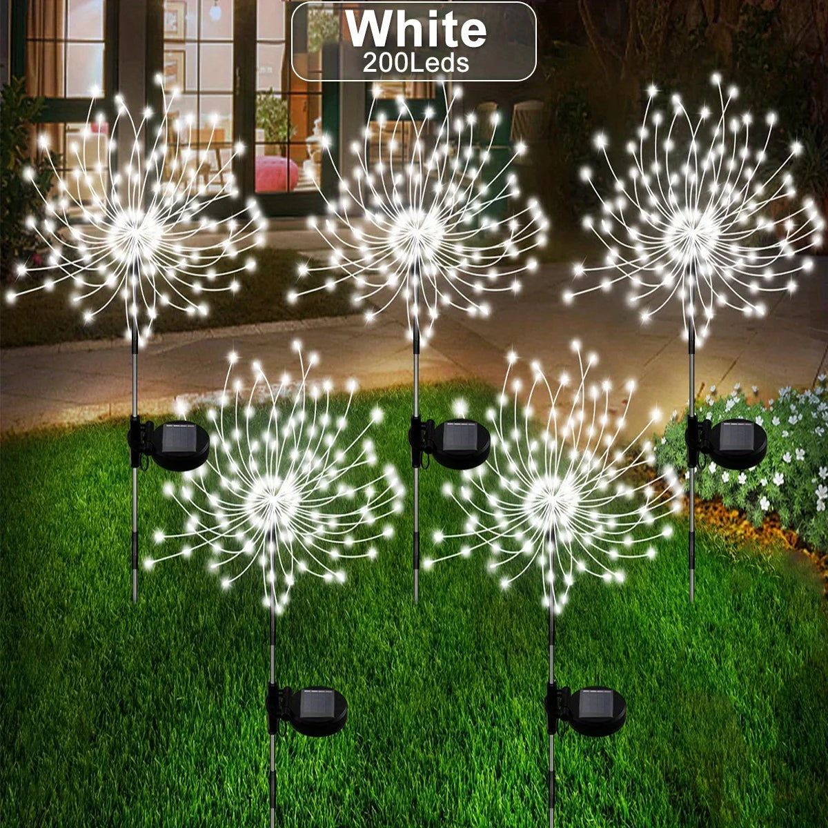 1er-Pack Solar-Feuerwerksleuchten für den Außenbereich, Festbeleuchtung in Form von Feuerwerkslichtern für Garten und Terrasse, Halloween, Weihnachten, Hochzeit, Wanddekoration