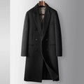 New Arrival Men's Autumn and Winter Long Style Double Breasted Detachable Down Liner Youth Business Woolen Coat Size MLXL2XL3XL