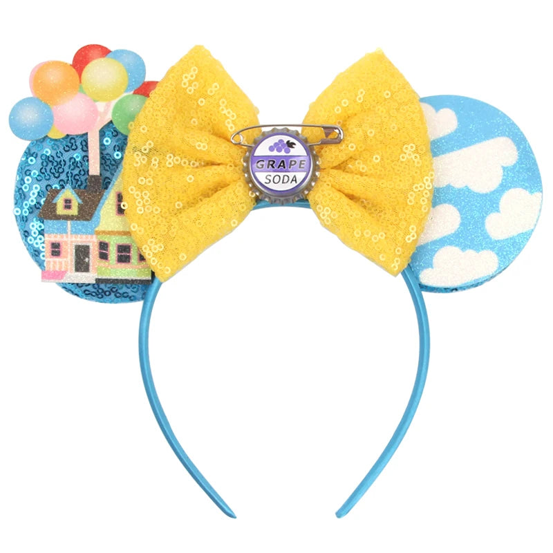 2026 New Style Sequin Ear Headband Sequin Bows Girl Adult Kids Halloween Party Cosplay Hair Accessories Princess Hairband