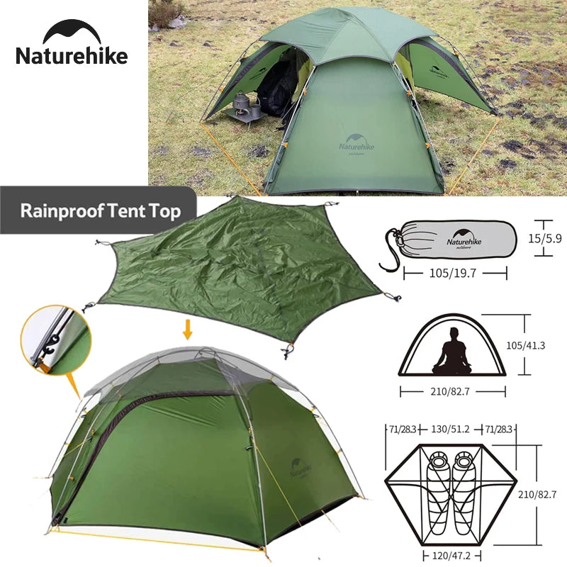 Naturehike Cloud Peak Camping Tent 2 Person 20D Ultralight Double Layer T pokemon pinata Waterproof Tent Outdoor Travel Hiking 4 Season