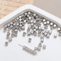 20 Stück  2-4mm  Vergoldete echte quadratische Perlen, geschliffene Perlen  DIY-Schmuck, Halskette, Armband, Abstandshalter, Zubehör, Materialien