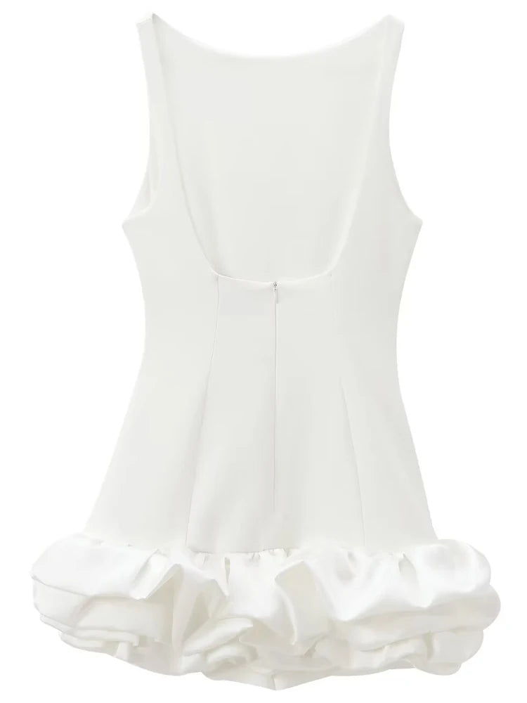 Ärmelloses Damen-Minikleid mit offenem Rücken