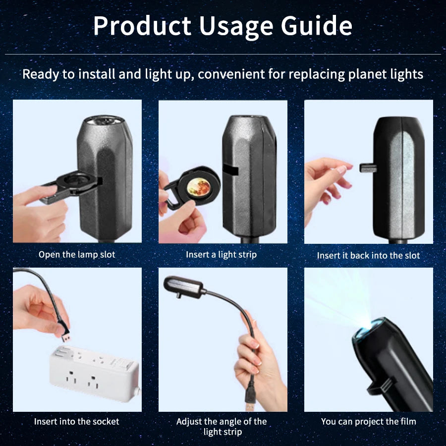 Projektionslicht 5V USB-Direktanschluss Planeten Weihnachten/Halloween Motiv-Wechsellicht Deckenprojektionslicht für Schlafzimmer