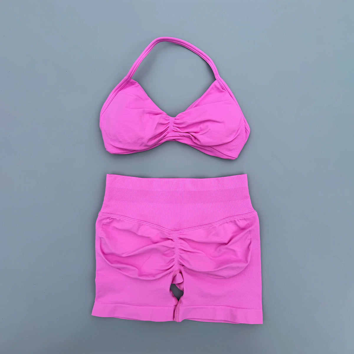 Conjunto de yoga de mujer, 2 piezas, top y pantalón corto