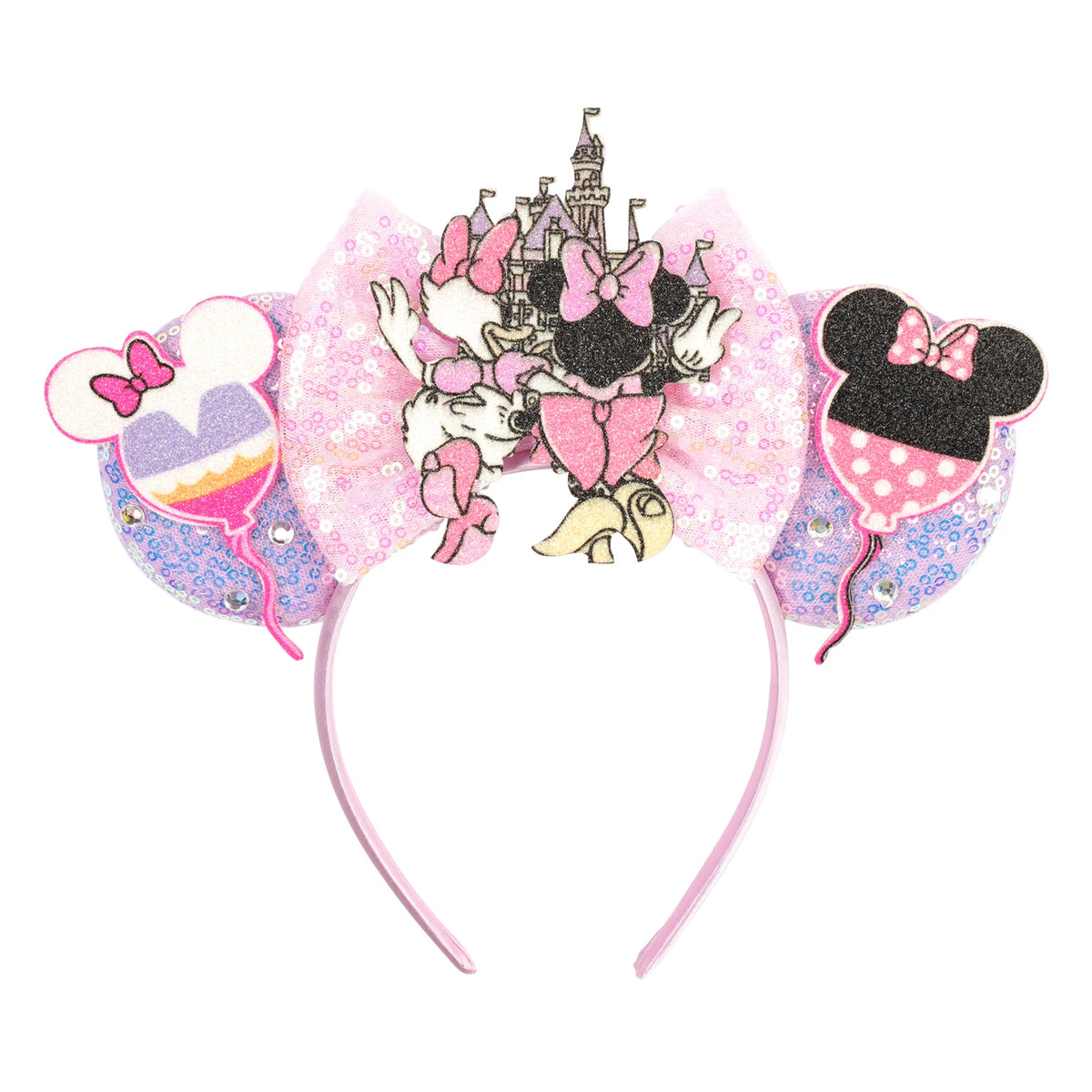 2026 New Style Sequin Ear Headband Sequin Bows Girl Adult Kids Halloween Party Cosplay Hair Accessories Princess Hairband