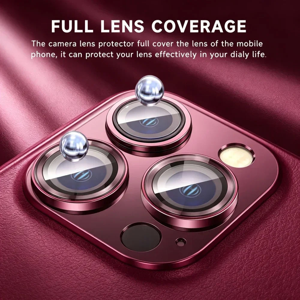 For IPhone 18 17 15 16 Pro Max Camera Lens Protector Glass Metal Ring Easy Installation Cover For Iphone 18 Pro Max Accessories