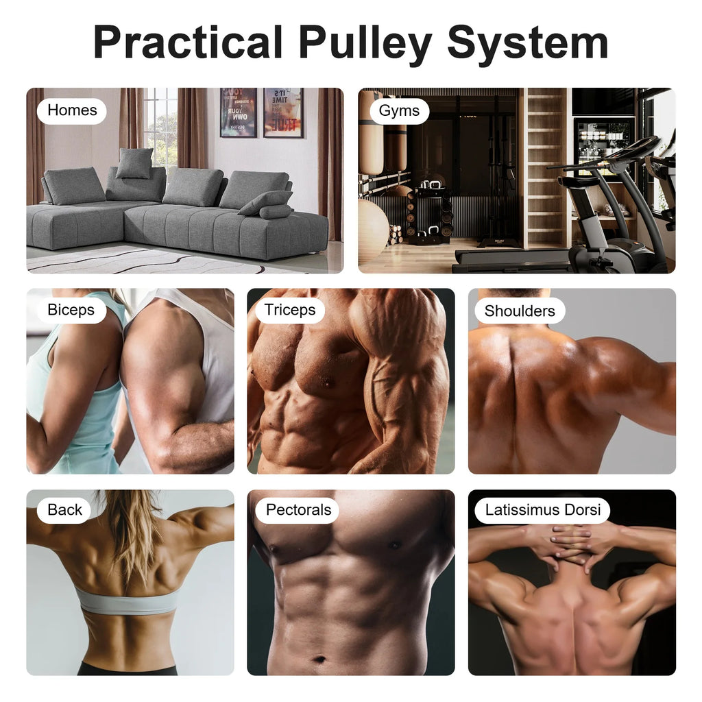 Home Gym Cable Pulley System for Strength Training