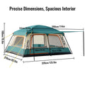 Outdoor Folding Camping Tent for 4-6 Person Tow-Bedroom And One-living Room Design Portable RainProof SunProof Tents for Hiking Travel Fishing