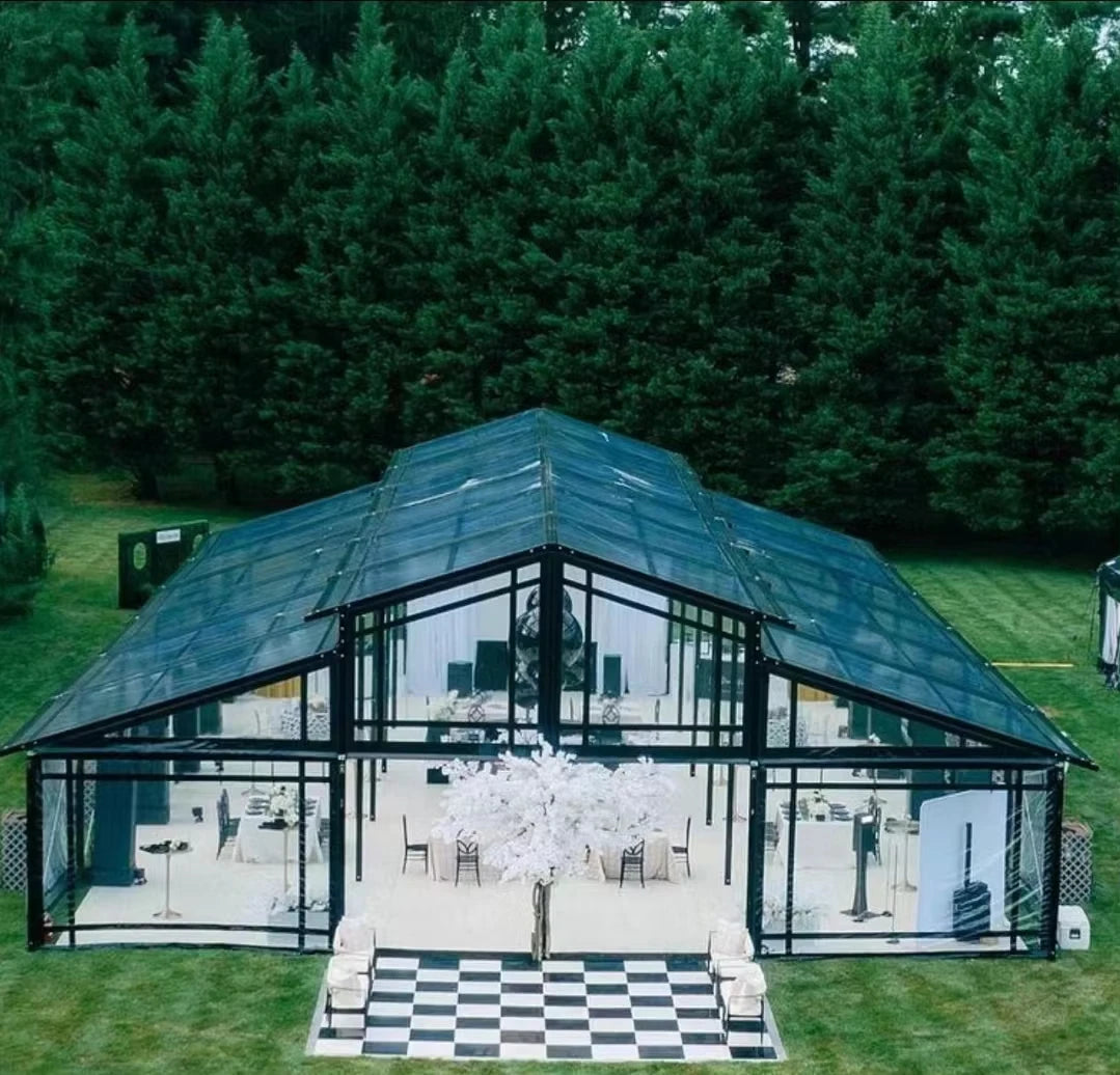 Custom Aluminum Frame Wedding Tent Luxury Transparent Event Pavilion For Hotel Resort Outdoor Venue Party Exhibition Rental