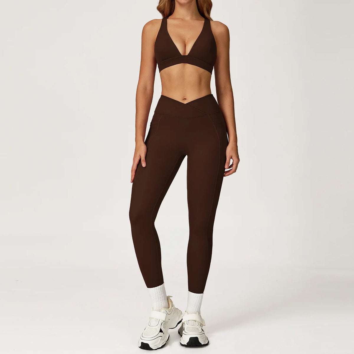 Ensemble yoga femme, 2 pièces, haut et legging