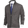 Winter Thick Men's Knitted Sweater Coat Off White Long Sleeve Cardigan Fleece Full Zip Male Causal Plus Size Clothing for Autumn