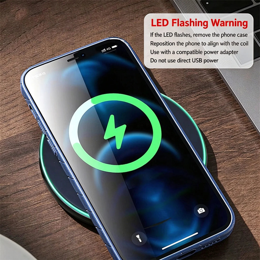 30W Fast Wireless Charger Pad For IPhone17 16 15 14 13 X Pro Max 8 Samsung Galaxy S23 Xiaomi Wireless Charging Station Chargers