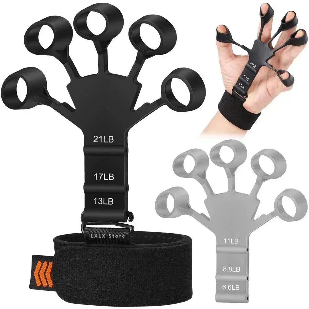 Silicone Finger Strengthener Set with Wrist Strap
