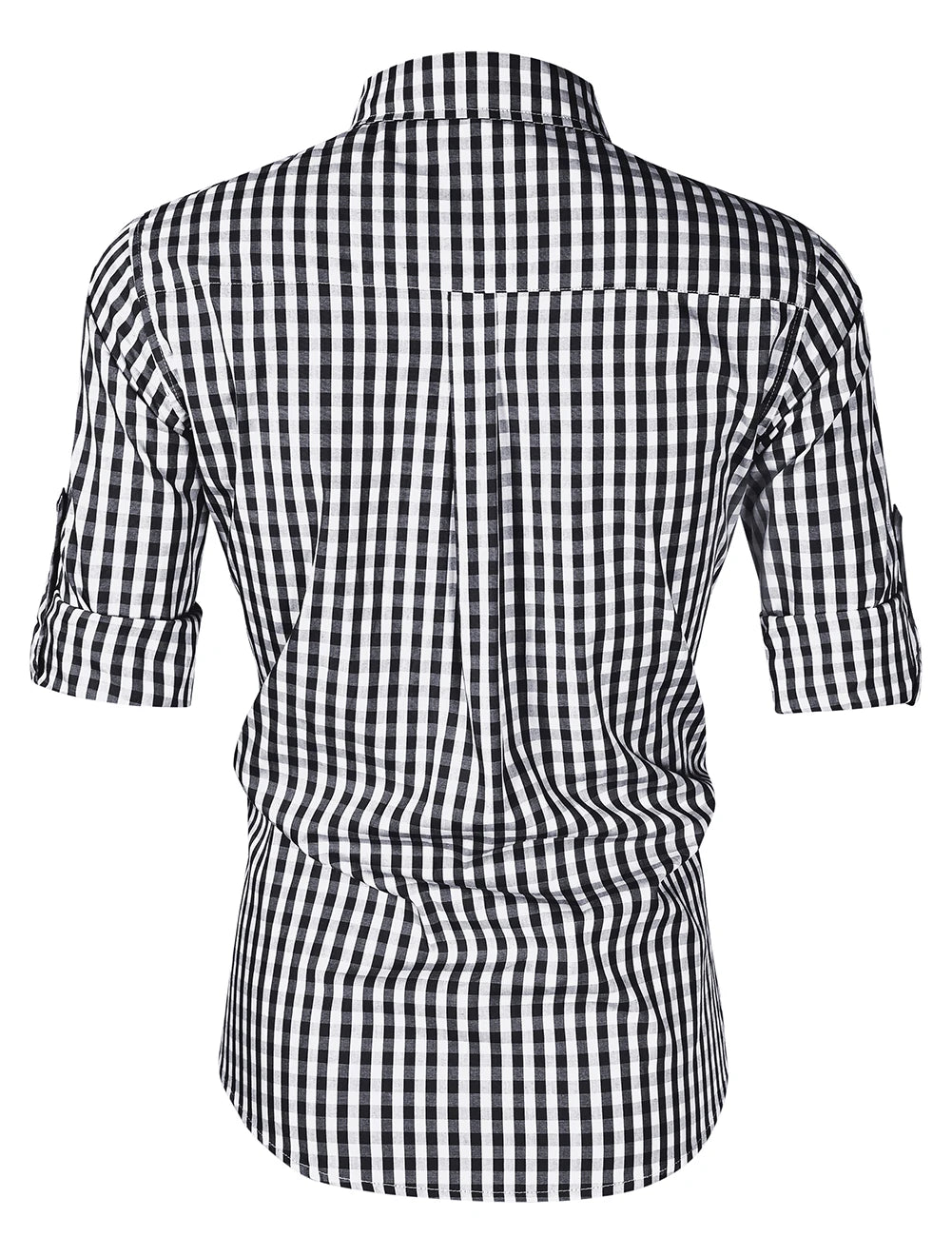 Traditional Plaid Shirt, Slim Fit Mens Checked Shirt, Casual Shirt, Long Sleeve Shirt, Embroidered Cotton