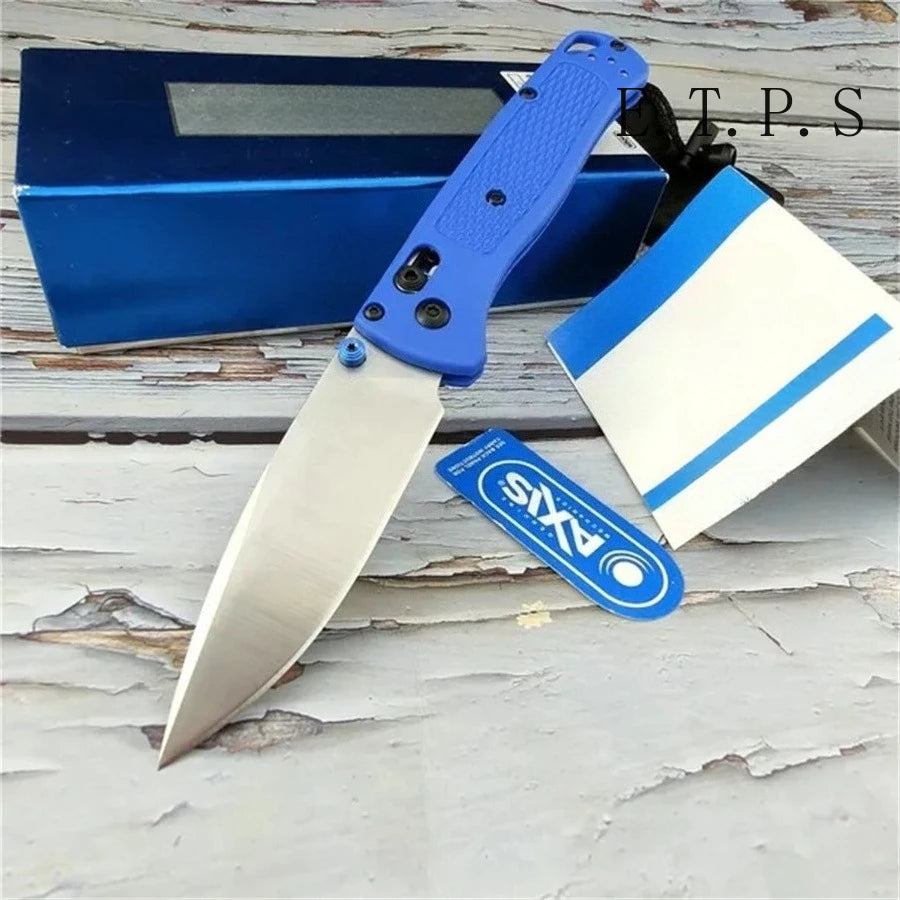 1 pieza Cuchillo plegable 535 ligero, cuchillo de bolsillo EDC con hoja de punta caída, para camping al aire libre y supervivencia, uso diario, regalo para hombre