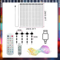 Smart LED Curtain Light APP Control RGB Dimmable DIY Pattern Music Ambient Lighting For Home Holiday Party Christmas Decoration