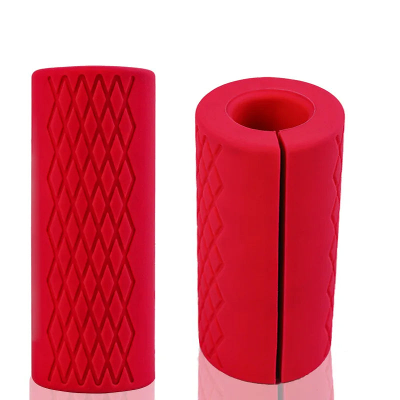Rubber Dumbbell and Barbell Grip Sleeve for Strength Training