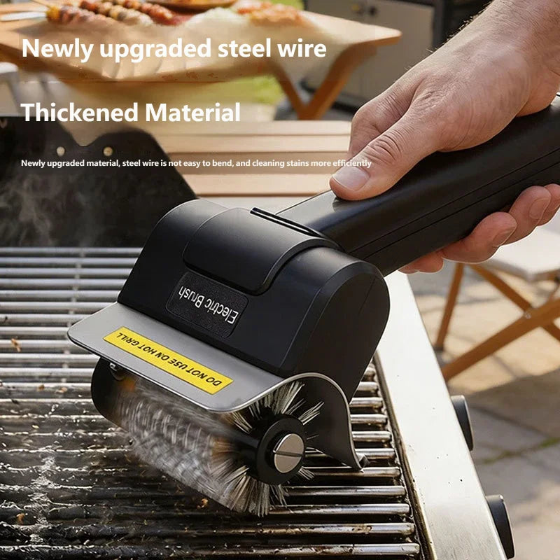 Brosse électrique pour gril, outil manuel de nettoyage de grille de barbecue d’extérieur, en acier inoxydable, pour éliminer la graisse, la rouille et la saleté