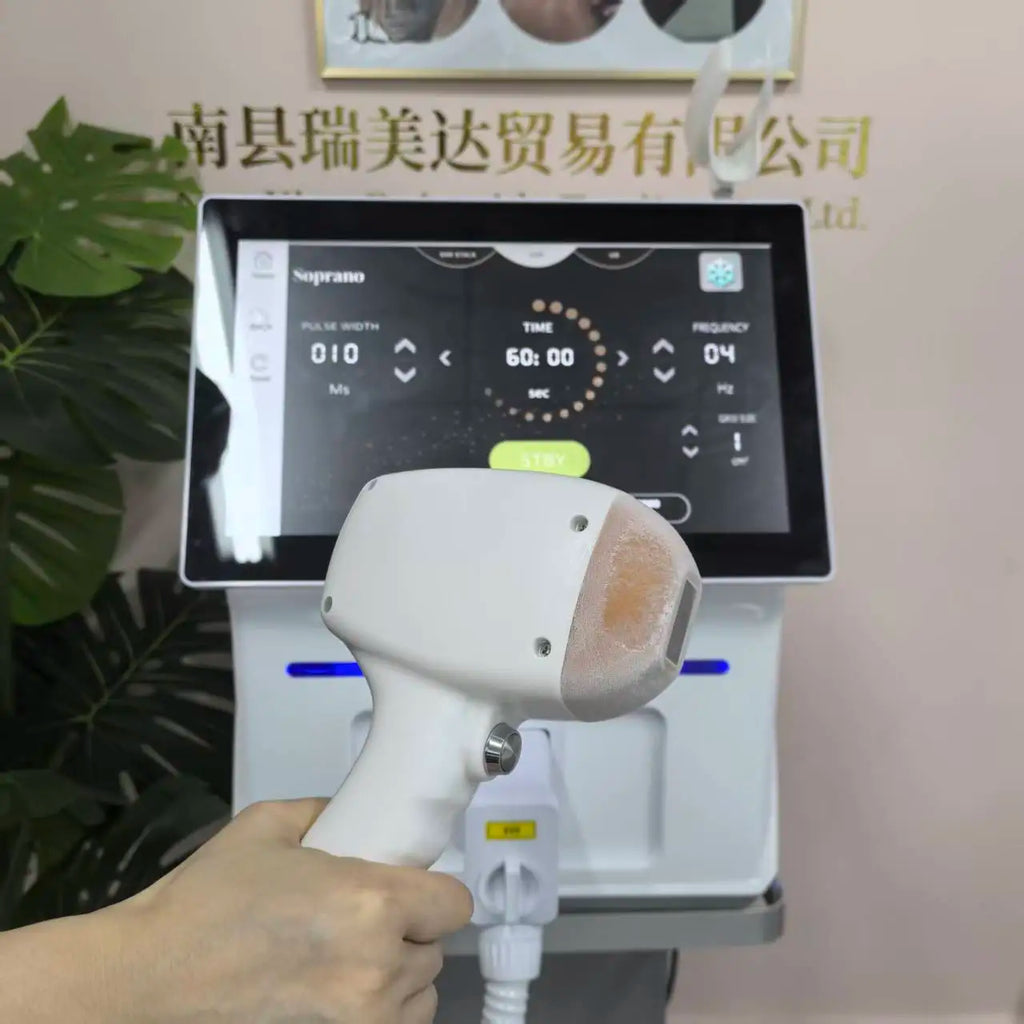 6000W 808 Diode Laser Hair Removal Machine for Face and Body Desktop Model with 755/808/940/1064nm Wavelengths