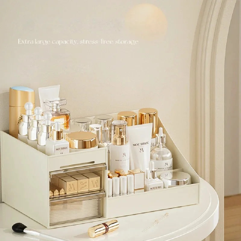 Transparent Desktop Makeup Storage Box Drawer Organizer Multi Layer Cosmetic Holder for Beauty Supplies Skincare Items