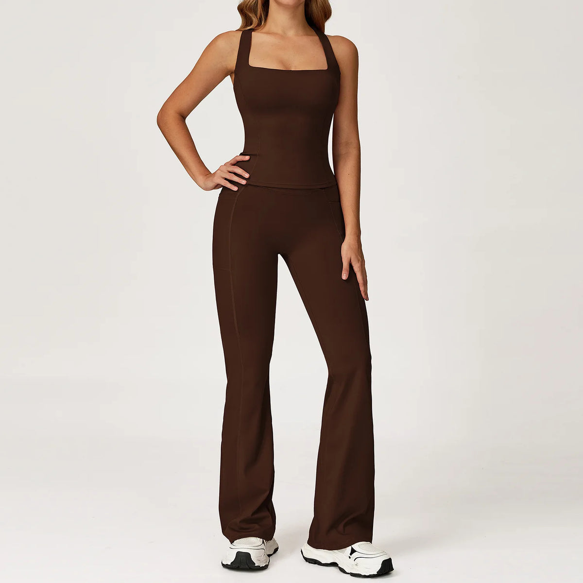 Ensemble yoga femme, 2 pièces, haut et legging