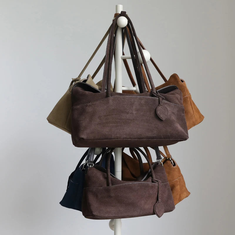 Vintage Suede Shoulder Bags Women Luxury Bags Designers Leather Fashion Rectangular Top handle Bags 2026 Autumn Winter